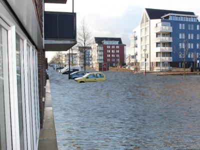 Overstromingsscenario in Den Haag